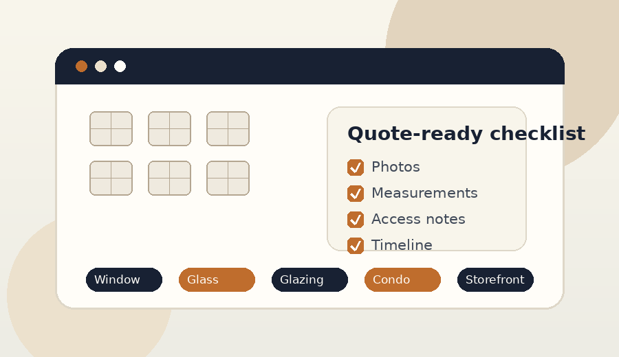 Window and glazing checklist illustration